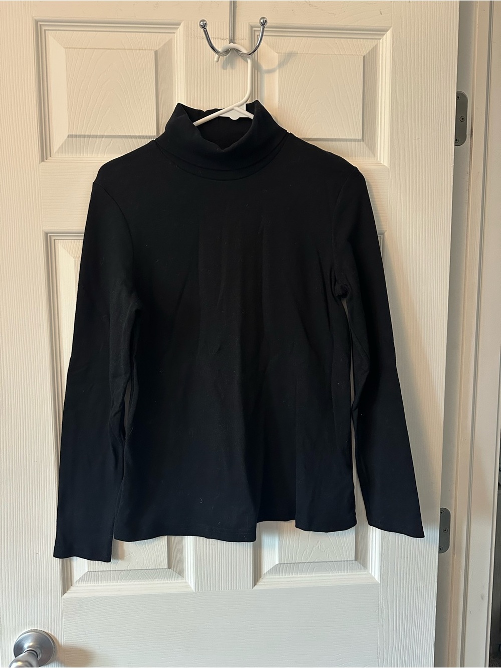 croft & barrow Black Long Sleeve Turtleneck Top